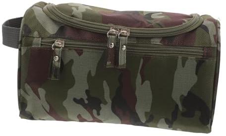 Trousse de Toilette Nylon Oxford Imperméable Grosse Capacité Homme | Design Horizontal, Coutures Solides, Usage Voyage et Déplacements Professionnels, Style Unique