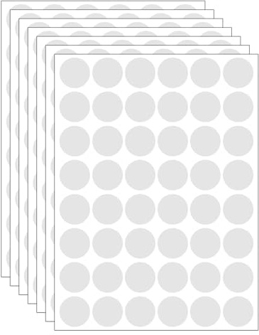 Funalix runda klistermärken genomskinliga, 1 000 stycken självhäftande prickar på rulle, sigill etiketter rulle cirkel för kuvert, brev och förpackningar (25 mm)