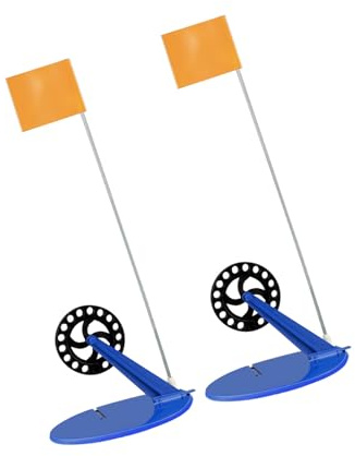 Elnwnnkc 2Pcs Ice Fishing Flags Ices Fishings Accessories Outdoor Winter Angling Rod Ice Fishing Tip Up Winter Angling Flags Set Ice Fishing Tip Up