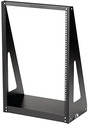 StarTech Rack Serveur Bureau 16U 2 Montants Ouvert Compact, 19, 160kg | Cadre ouvert, Peu encombrant, Autoportant, Conforme EIA-RS-310D / EIA/ECA-310-E