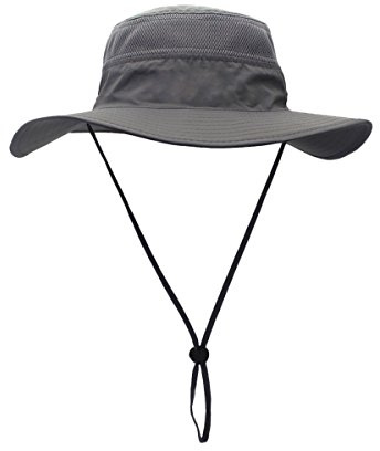 WANYING Damen Herren Outdoor Bucket Hut Fischer Hut Buschhüte mit Kinnband Atmungsaktiv Schnelltrocknend Sonnenschutz für Kopfumfang 56-60 cm