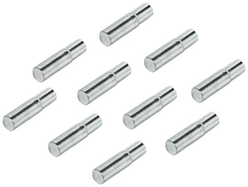Gedotec Tablarträger für Regalsystem Fach-Bodenträger Küche Regalstütze für Regal-Möbel - H3113 | Bohr-Ø 5 mm | Stahl vernickelt | 20 Stück