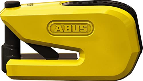 ABUS Granit Detecto SmartX 8078 brake disc lock - smart motorbike lock - open via smartphone - 100 dB alarm - security level 18 - yellow