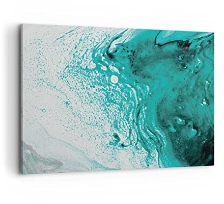 ARTTOR Leinwandbild 100x70cm Wandbild Abstrakt Maritim - 4572