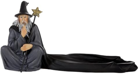 Puckator Spirit of the Sorcerer Wizard Ashcatcher Incense Stick Burner - Zen Meditation Gifts - Incense Holders For Cones - Spiritual Gifts - Incense Burner - Gifts For Men And Women - Ashcatcher