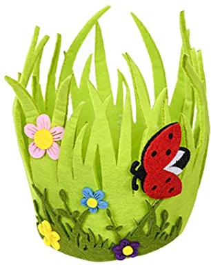 Milageto Schöner Osterkorb aus Filz, Ostereier, Jagdeimer, Tischdekoration, Osterdekoration, Leckereien, Geschenke, Tasche, Ostertasche, Gastgeschenke, Marienkäfer