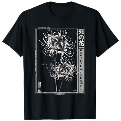 Lys araignée blanc dans l'esthétique florale japonaise T-Shirt