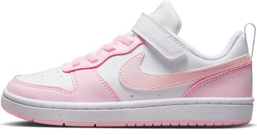 NIKE Court Borough Low RECRAFT (PS), Sneaker, White Pink Foam, 33 EU