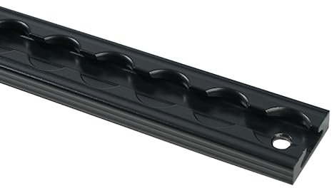 LOADCARE Airlineschiene schwarz eckig ungebohrt Transportsicherung Alu-Schiene Anhänger auch für Camping und Outdoor Ladungssicherung kompatibel mit Airlineschienen Zubehör (1, 2 Meter)