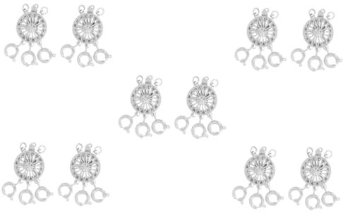 NUOBESTY 10stücke Kettenverschluss Für Mehrlagige Halsketten Silberne Schichtverschlüsse Zur Schmuckherstellung Für Armbänder Und Halsketten Stabil Und Langlebig