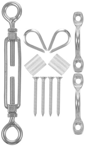 Gatuida 2 Stück 13 Cm Kürzeste Öse Und Öse Spannschloss Edelstahl Drahtspanner Sieb Für Zaunklemmen