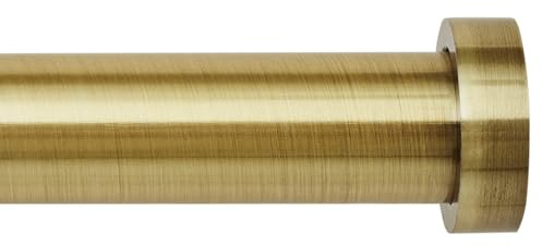 Curtain Poles 120cm to 300cm Antique Brass Extendable Curtains Pole Set 25mm (1) Diameter Curtain Rod With Cap finials brackets rings 48 to 120