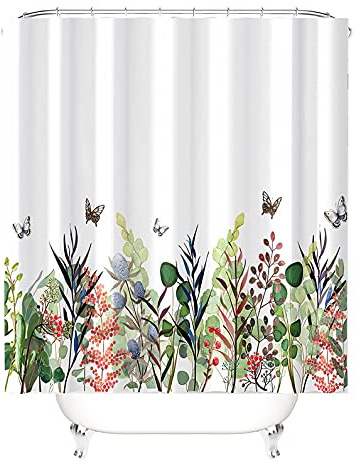 M&W DAS DESIGN Duschvorhang Shower Curtain Badewannenvorhang Badevorhang Anti Schimmel Waschbar Faltbar Schwer duschvorhang 240x200cm