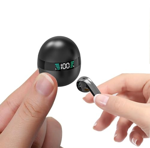 Xmenha Mini Écouteurs Bluetooth sans Fil Taille de Poche Petit Mini Autonomie Longue durée Étanchité IPX5 Légère Intra-auriculaire Écouteurs Bluetooth sans Fil Casque Bluetooth