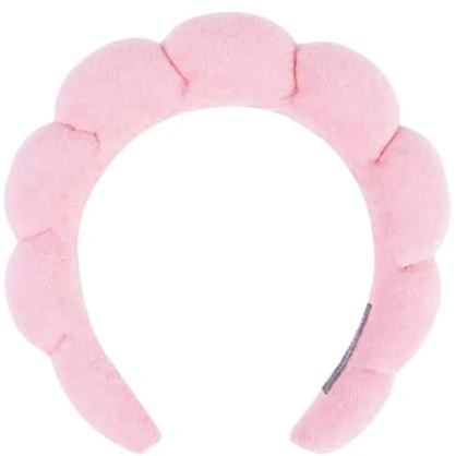Haarreif Geflochtener,Spa-Stirnbänder für Frauen,Schwamm Hautpflege Haarreifen,Tracht haarreifen,Haarreifen Damen Breit,Haarreif Damen Haarschmuck für Yoga Sport Dusche Make-up-Entfernung (Rosa)