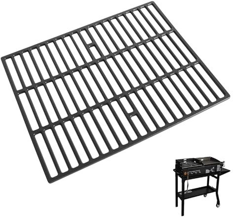 SafBbcue Grillrost für Blackstone 1819 Grillplatte & Holzkohle Combo - 40,6 x 40,0 cm Gusseisen-Ersatzrost - langlebig, einfach zu bedienendes Outdoor-Kochzubehör | Gusseisen-Grillrost für Blackstone 43.2 cm Grillplatte 1819 Zubehör, für Blackstone Duo Modell 1819 Ersatzteile