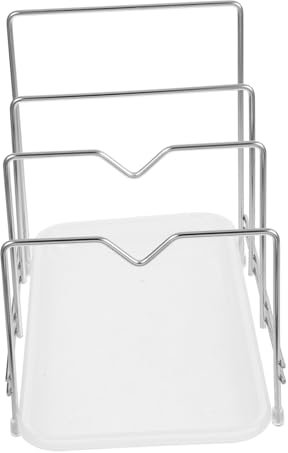 SECFOU Küchenaufbewahrung Edelstahl Schneidebrett-organizer Mit Abtropftablett Multifunktionale Halterung Für Topfdeckel Und Schneidebretter Für