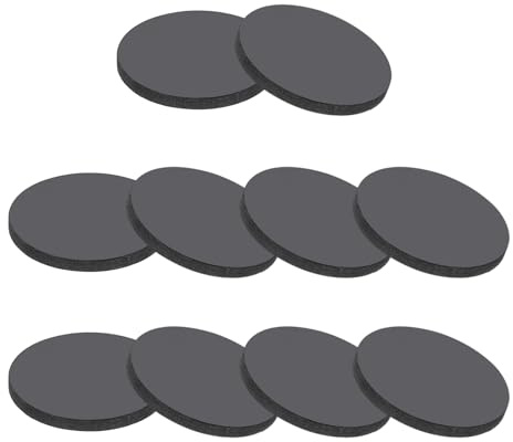 PATIKIL 10 Stück Gummi Unterlegscheiben, 30mm x 3mm (OD x Durchmesser) Rund Gummibuchsen, Gummidichtung, Flachdichtung, Dichtungspads für Haus Auto Zubehör DIY, Schwarz