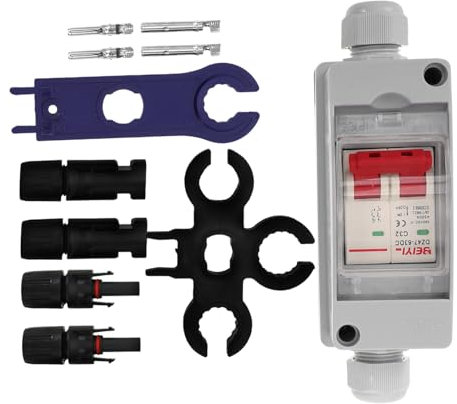 Uonlytech Solar Combiner Box Plastic Solar Panel Junction Box Breaker for Outdoor Use Rating