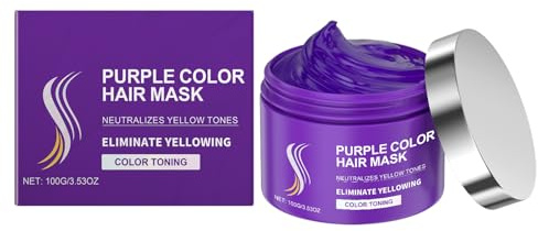 Keratin Purple Hair Mask, Mascarilla Tonificante Purple, Mascarilla Hidratante Keratin, Acondicionador, Sérum, Nutritiva e Hidratante, Suaviza y da Brillo, Todo Tipo de Cabellos