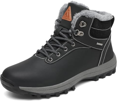 Mishansha Bottes Hiver Femme Homme Chaussures Hiver Chaudes, Noir 36