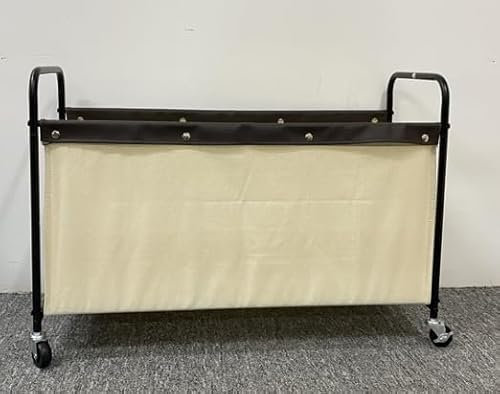 StorageWorks 135L Laundry Basket with Wheels and Metal Frame, Rolling Laundry Hampers for Clothing Organizer, Dirty Clothes Cart for Hotel, Home, Closet, Beige