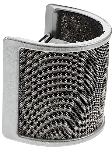 QUMIIRITY Mikrofon Popfilter Metall Popschutz Windschutz Leicht Kompakt Für Aufnahme Live Streaming Singen Podcast