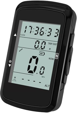 GPS Compteur Velo sans Fil, IPX5 Étanche tachometre et Compteur de kilomètres 14 Fonctions Étanche Compteur GPS Velo, 2,4 Pouces LCD avec éclairage de Fond