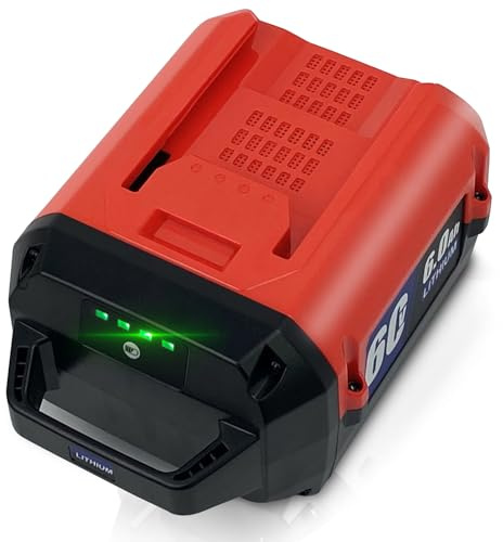 Batterie Li-ion 60V 6Ah de remplacement pour ‎Toro 60V batterie L108 L135 L216 L324 L405 88620 88625 88640 88660, Compatible avec la tronçonneuse et la tondeuse à gazon électrique Toro Flex-Force 60