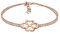 Elli Women's 925 Sterling Silver Rose Gold Plated Clover Leaf Bracelet - 16cm length