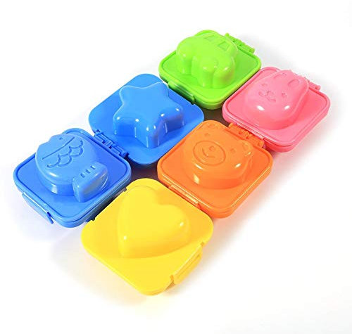 6 Stück Sushi Reis Mold, Kuchen Roller Mold Mould Ausstecher Kinder Küche Werkzeug Form für gekochte Eier Sushi Reis Motiv Comic Küche Bento Zubehör