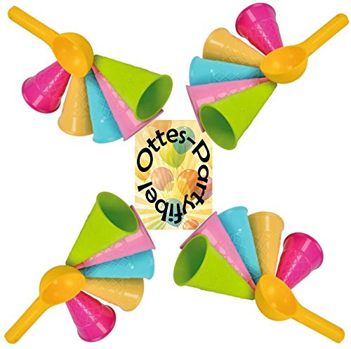 HHO Sand-Kasten-Spielzeug Sandförmchen Sandformen EIS 4x6-tlg. Sandkasten Kindergarten