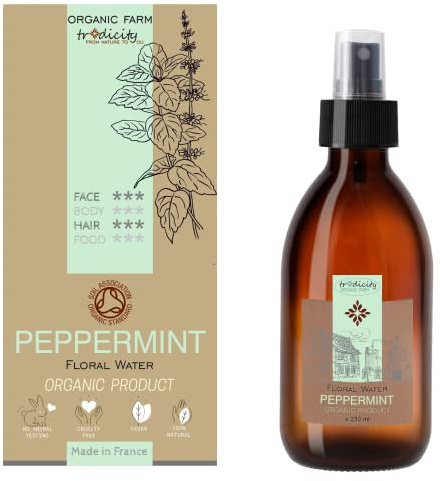 Bio-Pfefferminz-Tonikum 100% natürlich. Herstellung von selbstgemachter Kosmetik. Hautpflege (Gesicht und Körper). Haarpflege. Akne. Fettiges Haar - 250 ml