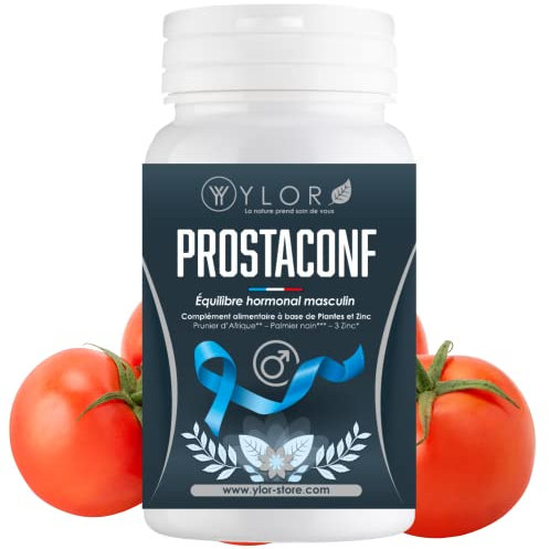 Complément Naturel pour la Prostate avec Ortie, Palmier Nain et Pygeum - Confort Urinaire Homme, Hypertrophie Bénigne - Prostaconf 45 Gélules