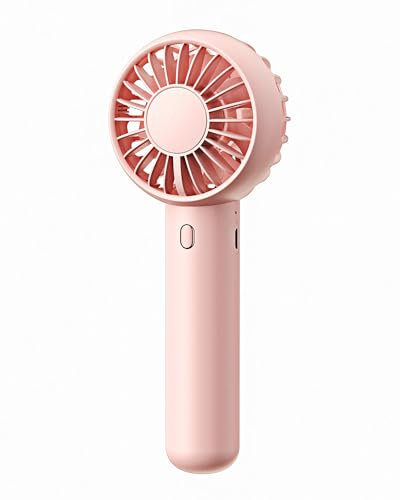 Gaiatop Portable Mini Fan, Powerful Dual Motor Handheld Fan, Cute 3 Speed Design, Small Personal Desk Fan with Base, Men, Indoor Outdoor