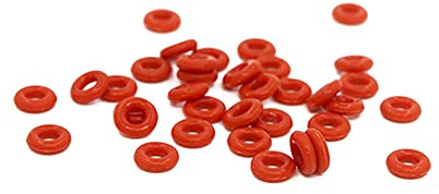 30PCS Rotes Silikon O-Ring Silikon VMQ 1.8mm Stärke Dichtung Gummiring Unterlegscheibe,7.15x3.55x1.8mm