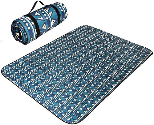 EUPXRHY Picknickdecke 300x300, Picknickdecke Wasserdicht & Isoliert, 3 Schichten Verdickt Picknick Decke mit Aluminiumfolie, XXL Campingdecke für Camping, Strand, Schmutzbeständig & Waschbar,H