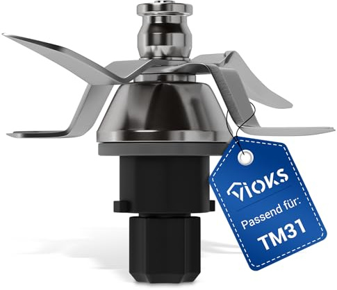 VIOKS Coltello Ricambio per Vоrwerk Thermоmix TM31 Coltello - Accessorio 4 Lame in Acciaio inox SUS420 per Robot da cucina TM31