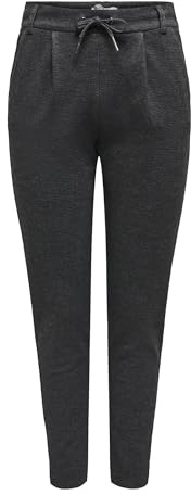 ONLY Onlpoptrash-gozi Pant PNT Noos Pantalons, Fantom/Carreaux : Noir Houndstooth, S / 32L Femme