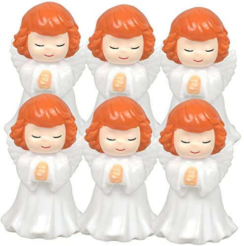 Cabilock 6stücke Teiliges Betender Engel-Figuren Wunderschöne Engel-Dekoration Für Zuhause Kindergeburtstag Besondere Anlässe Als Kuchen-deko Oder Für Freunde Und Familie