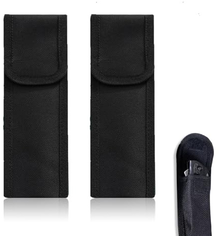 VZUHSW Prácticas Fundas para Navaja de Nylon para cinturón, Set de 2 Ideales para Llevar tu Cuchillo Plegable o de Bolsillo, para Transportar y Proteger Sus Herramientas de Corte