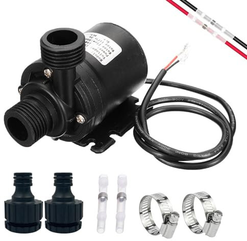Wasserpumpe 12V, Tauchpumpe Klein Brushless Pumpe Wasser Abpumpen 800L / H 5M für Brunnenpool Aquarium Fischtank Solarumlaufsystem Wasserzirkulationssystem