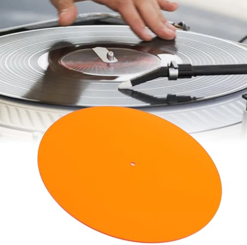 Tapis de Platine en Acrylique, Tapis de Plateau de Disque Transparent pour Tourne-disque Vintage de 12 Pouces, Réduit l'électricité Statique, Réduit le Bruit et les Sons de