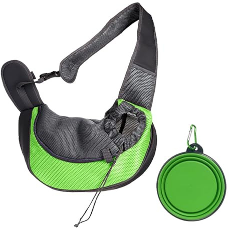 1 bolsa para mascotas, 1 cuenco plegable para mascotas, bolsa de hielo para perros con un solo hombro