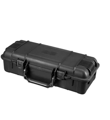 Ayztantine Fotokoffer Mit Schaum 6 Größen Schwarz Hartschale PP Tragetasche Tragbare wasserdichte schlagfeste stoßfeste Werkzeughalter Schwammbox(D 363x165x105mm)