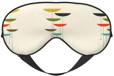 Schlafmaske aus der Mitte des Jahrhunderts, moderner Druck, Schlafmaske, Nacht-Augenbinde, weicher Augenschutz für Damen und Herren, für Reisen, Nickerchen, Meditation