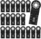 Lame de Scie Oscillante, 20pcs Kit de Lames de Scie 34mm Lame Outil Multifonction Universelles Dégagement Rapide Kit Accessoires pour Plastique, Bois, Métal