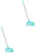Healeved 2 Piezas Escoba Empalme de Acero Inoxidable casa House Home Barrer Escoba de Limpieza de Habitaciones Suministros de Limpieza para el hogar limpiaparabrisas el plastico Sky-Blue