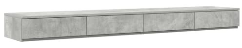 vidaXL Sänglådor Betonggrå 200 x 36,5 x 16,5 cm Konstruerat trä, Minimalistisk sovrumsinredning, stiligt förvaringsutrymme, hållbar träbox, platsbesparande design