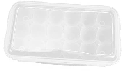 OSALADI Contenitore Per Uova Multiscomparto Coperchio Sacchetto Per Uova Fresche in Plastica Resistente Protezione Da Schiacciamento Design Impilabile Per Frigorifero e Cucina